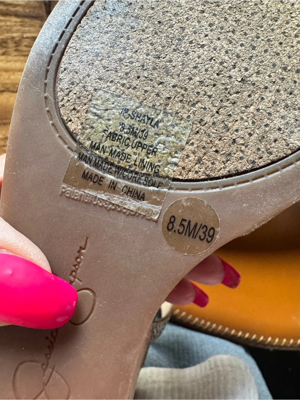 Jessica Simpson Metallic Gold Cork Platform Wedge Sandals